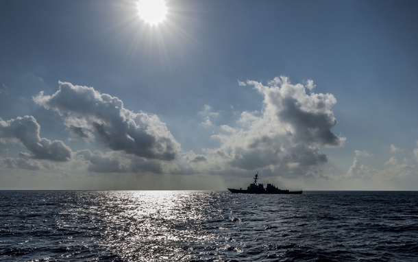 USS Barry DDG  underway in the Mediterranean Sea June th  US Navy photo by Mass Communication Specialist nd Class James Turner xpost from rwarshipporn 