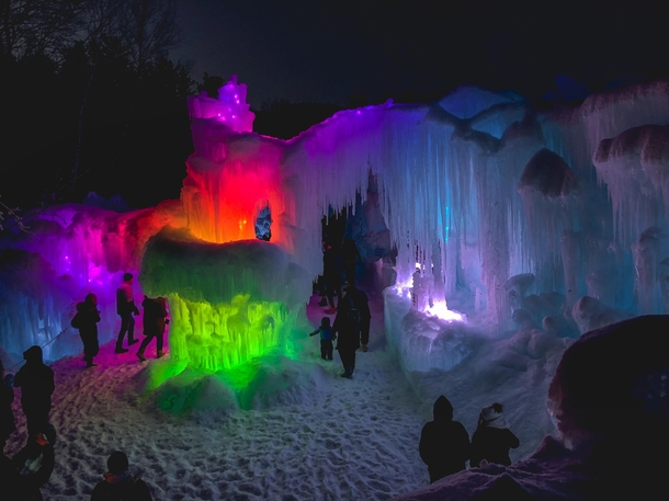 Valentines Day  at the Ice Castles in New Hampshire -F