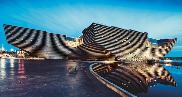 VampA DUNDEE - The branch of Londons Victoria amp Albert Museum on the waterfront in Dundee Scotland designed by Japanese architect Kengo Kuma 