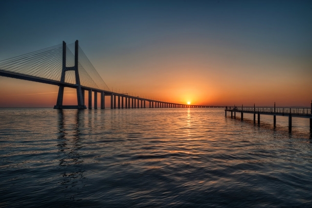 Vasco da Gama bridge Lisbon The longest bridge in Europe 