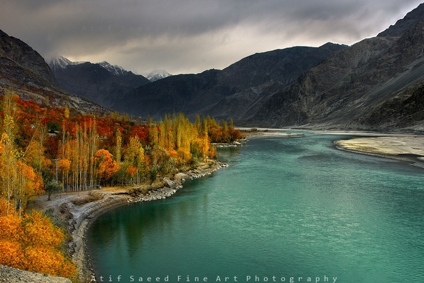 Vibrant colors of the Shyok River in Khaplu Gilgit-Baltistan  By Atif Saeed  x-post rExplorePakistan