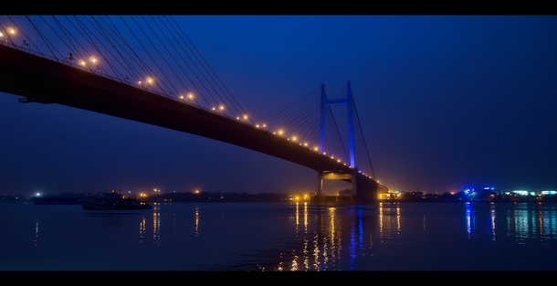 Vidyasagar Setu in Kolkata the longest cable-stayed bridge of India 