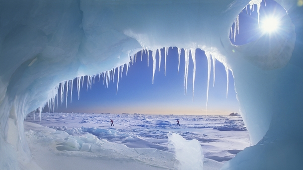 View from an ice cave on Ellesmere Island Canada looking towards the Arctic Ocean and the North Pole Photograph by Alexandra KobalenkoGetty 