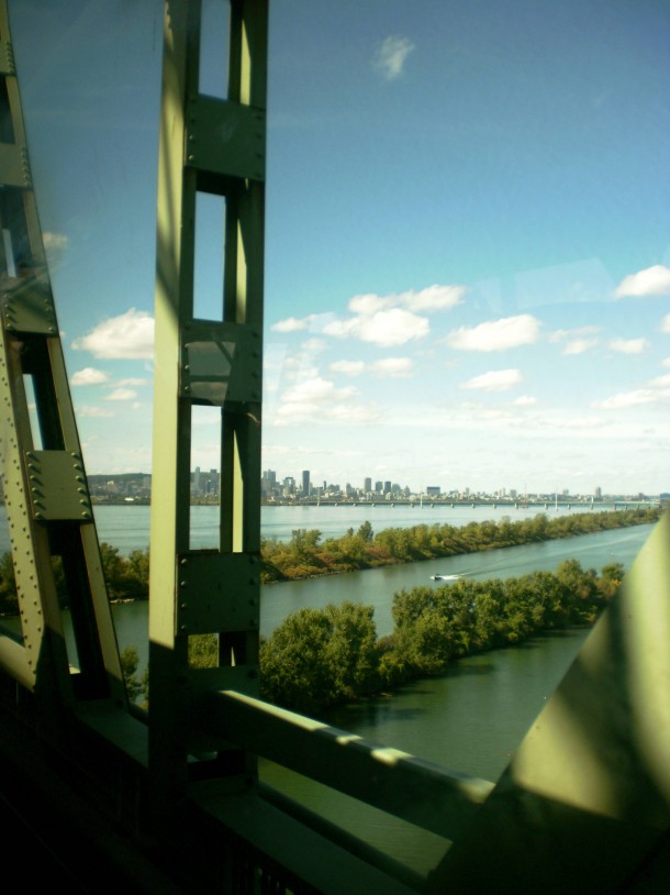 View from Honor Mercier Bridge Montreal QC 