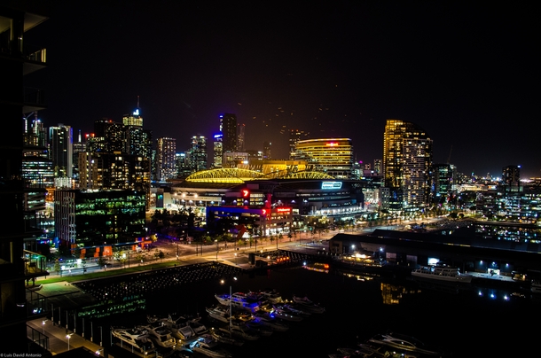 View from the apartment I stayed in Docklands Melbourne 