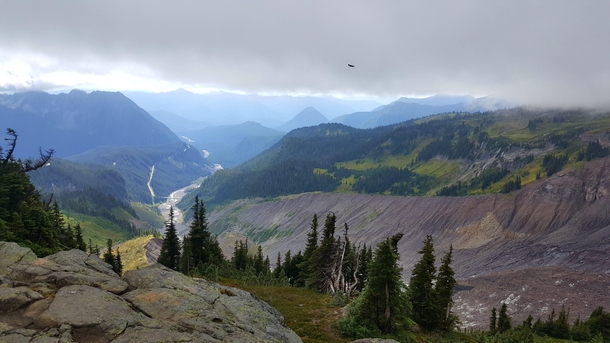 View from the hike up Mt Rainier 
