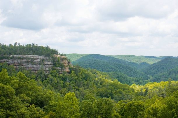 View from the Natural Bridge in Kentucky 