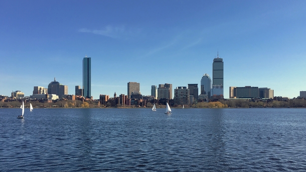 View of Back Bay Boston from across the Charles 