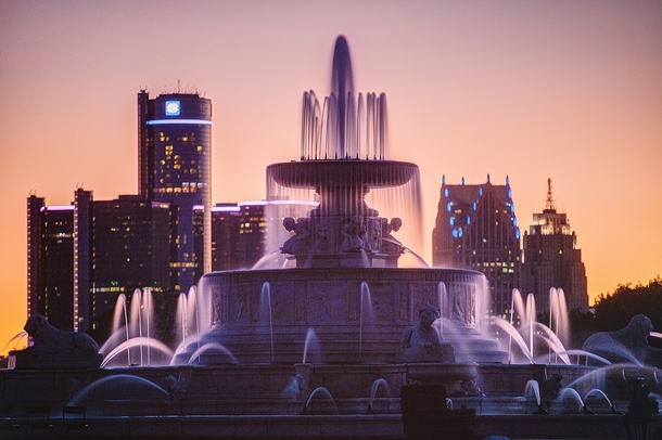 View of Downtown Detroit from the James Scott Fountain Photo credit Ryan Southen