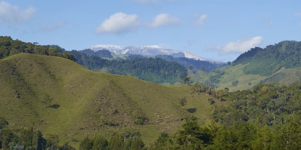 View of Nevado del Ruiz from outside Murillo Tolima Colombia 