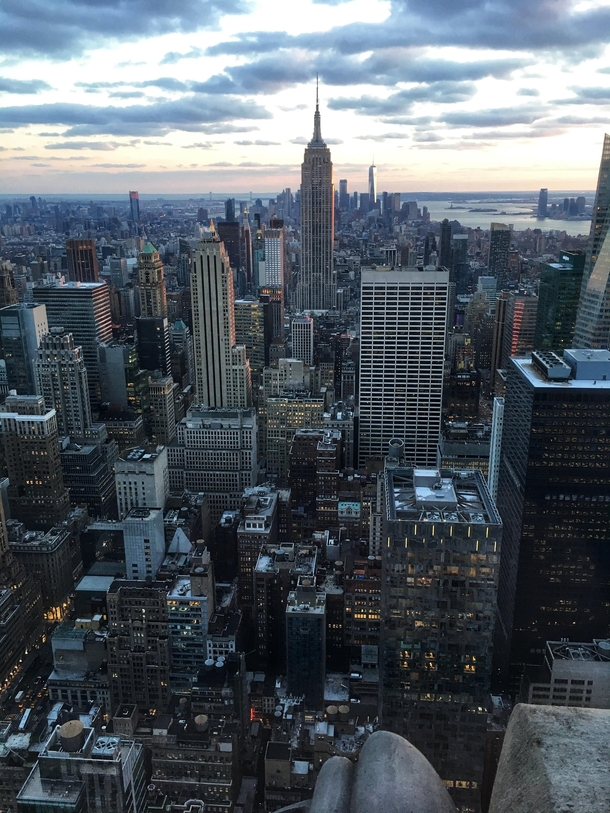 View of NYC from the top of Rockefeller Center