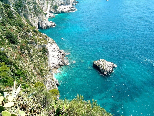 View of the Mediterranean Sea from Sorrento Italy 