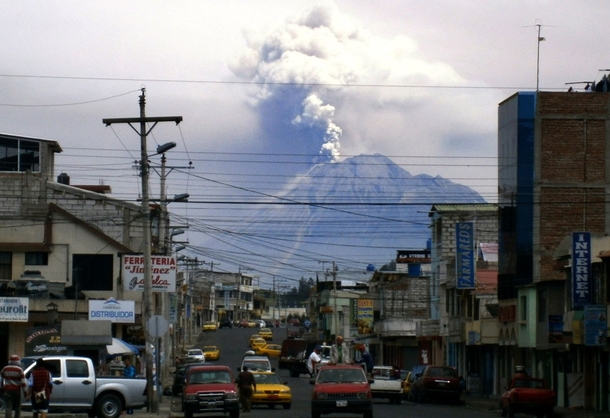 View of the Tungurahua volcano from Riobamba Ecuador on December   Ecuador issued an orange alert -- the second-highest warning level -- for towns near the Tungurahua volcano on the eve as its level of activity rose civil defense officials said 
