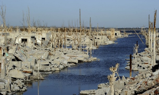 Villa Epecuen Argentina was flooded in  the waters started receding a few years ago 