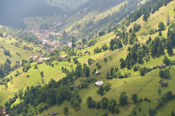 Village in the Carpathian Mountains of Moldova x 