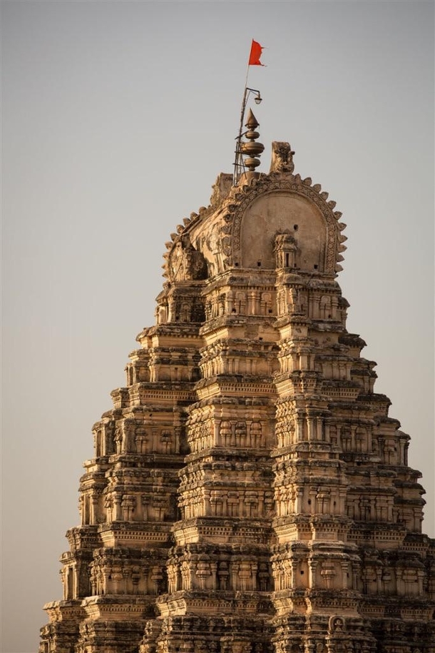 Virupaksha temple on the banks of the river Tungabadra in Hampi Karnataka India th century AD