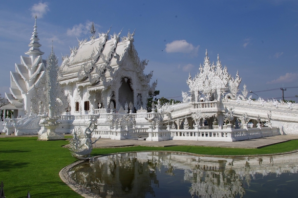 Wat Rong Khun White Temple Unconventional Buddhist Temple in Chiang Rai Thailand 