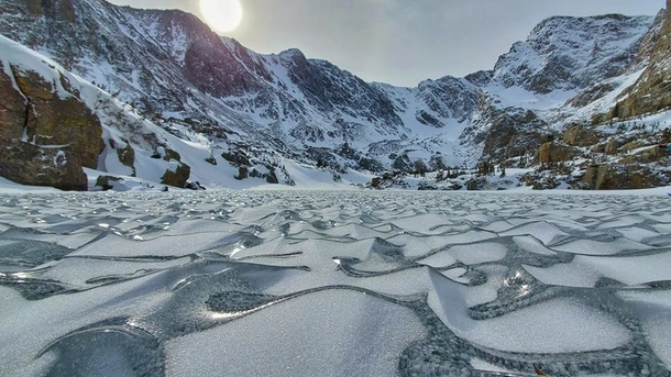 Waves Frozen in Time - Photographed by Dennis Wolf at Rocky Mountain National Park 