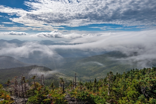 Went hiking in New Hampshire to shoot some mountains but the clouds stole the show 
