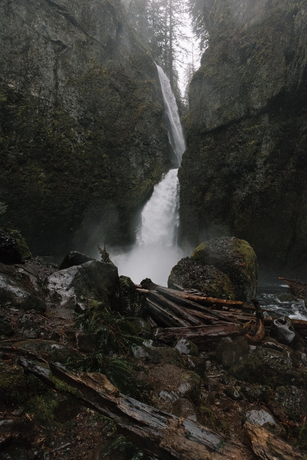 Went on a rainy day hike today to Wahclella Falls OR 