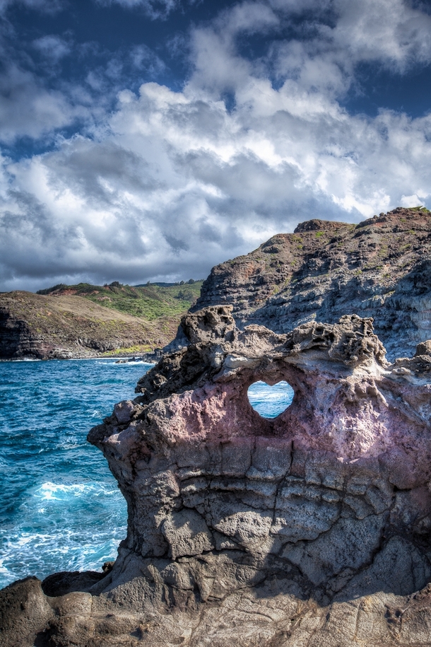 What a crazy shaped rock cut by the ocean in Maui Hawaii by IPBrian 