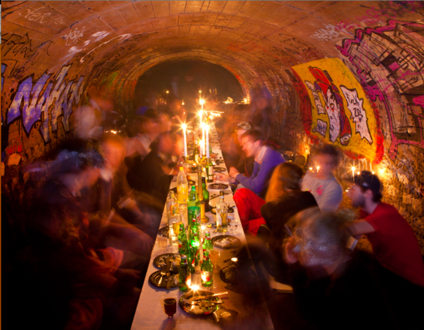 What about having a little dinner in the forbidden catacombs of Paris 