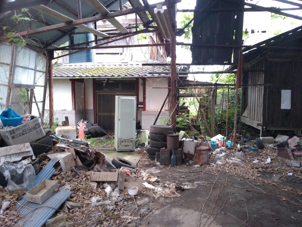 What used to be an auto garagerepair shop in rural Japan