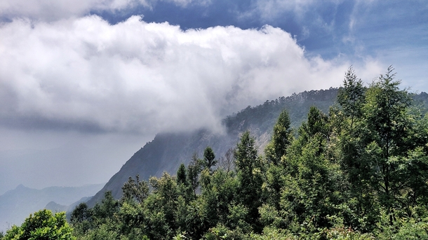 When the cloud kisses the mountain its breathtaking in Kodaikanal India  X