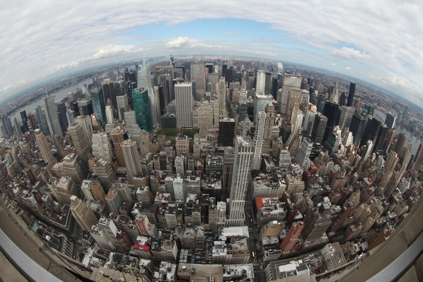 Wide angle shot of Midtown New York City 