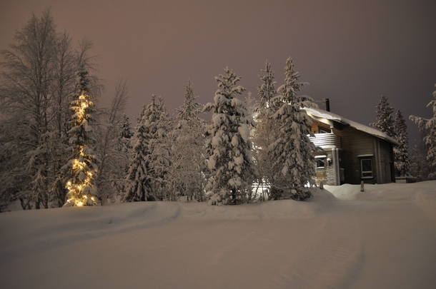 Winter Cabin Finland  Unknown Photographer