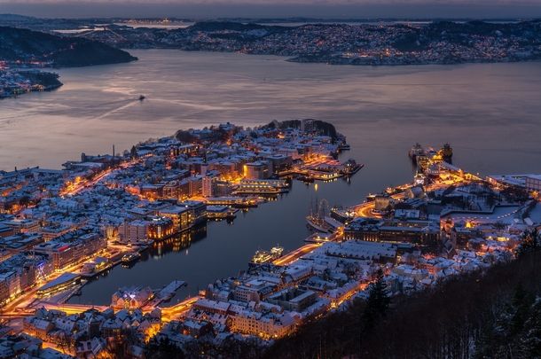 Winter in Bergen Norway 