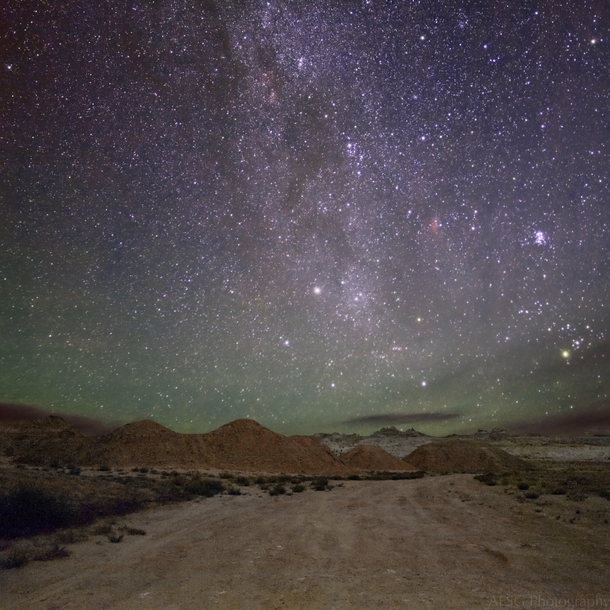 Winter Milky Way Rising Over Goblin Valley 