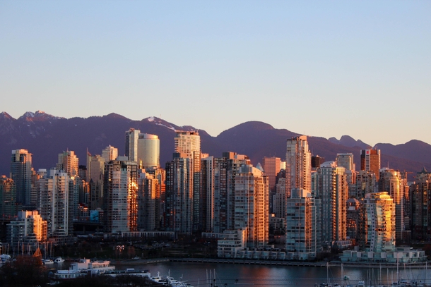 Winter Sunrise in Vancouver British Columbia 