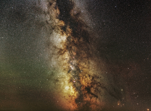 x Milky Way panorama  hours of total exposure 