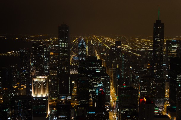 xpost from rpics  Chicago from the top of the John Hancock Building taken with my Nikon d  