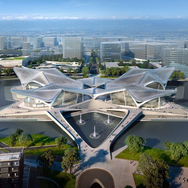 Zhuhai Jinwan Civic Art Centre in China by Zaha Hadid Architects