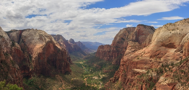 Zion national park from Angels Landing 