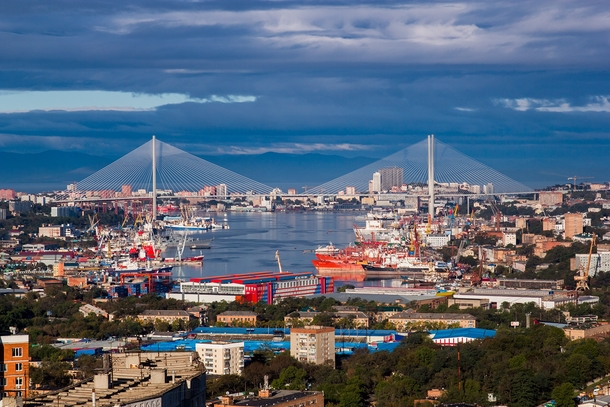 Zolotoy Bridge Vladivostok Russia photo by   