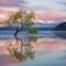 The lone tree majestic landscape of New Zealand 