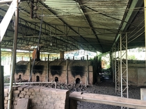  Abandoned Bricks factory in Brazil As per locals  years ago an accident forced de factory to stop from a day to another and it never re-opened Everything is in place including an oven with an entire production inside