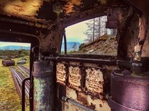  Abandoned train Lake District UK