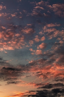  altocumulus sunset over north London England x