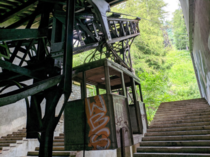  An abandoned cable car station I hiked to in the French Alps Opened in  and closed in 