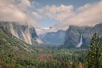  California has a law that it can only stay dreary for so long Parting clouds in Yosemite NP   
