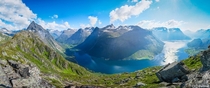  degree panorama of the Norangsfjord taken from Urkeegga Norway x OC IG gedded