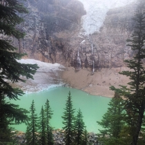  Excuse the crappy quality This is Angel Glacier in Jasper National Park I would highly recommend seeing it before it completely vanishes