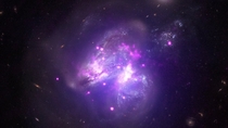  extremely bright spots called ultra-luminous X-ray sources ULXs are seen here among the merger of two galaxies in Arp  All of those sources are likely black holes or neutron stars pulling material from a companion star Chandra