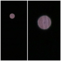  First go at taking photos of Jupiter Taken on an old canon DSLR camera Cant wait to get a telescope