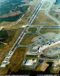  flights grounded by the - attacks lined-up on a runway at Halifax International Airport Nova Scotia  This was removed from rhistoryporn for being too new