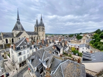  France - View of Blois from the castle garden